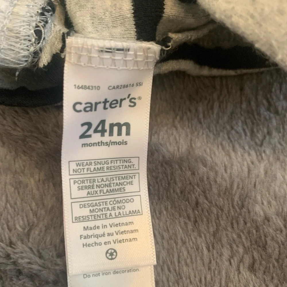 Carter's Gray and Cream Animal Pajama Set